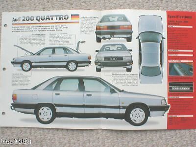 Audi 200 quatrro imp brochure: 1984,1985,1986,..........