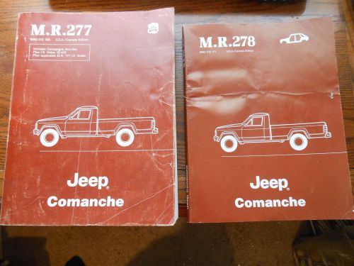 1985 jeep comanche workshop manuals m.r.277 &amp; m.r.278 mechanical &amp; body work