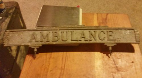 1947 packard ambulance window plaque. vintage rat rod