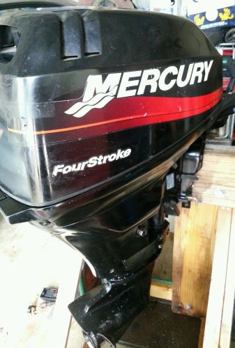 02 mercury 9.9 hp 4 stroke outboard motor tiller 15&#034; shaft