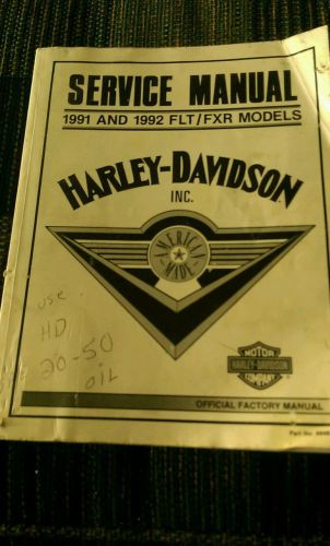 Harley davidson service manual for 91-92 flt/fxr models
