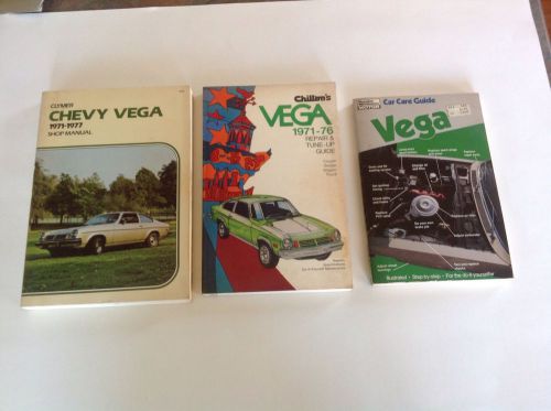 1971-76 gm chevy vega repair manuals —lot of 3