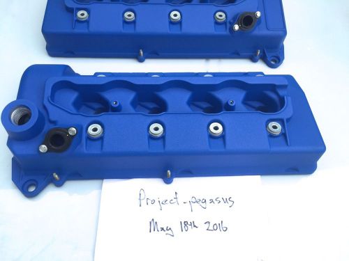 2007-2014 shelby gt-500 ford racing cobra blue valve covers m-6582-c