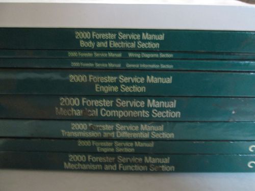 2000 subaru forester service repair shop manual set 9 volume factory oem books