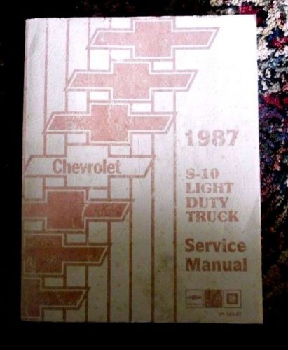 Chevrolet 1987 s10 light duty truck service manual