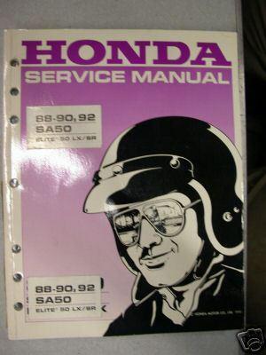 1988-90, 92 honda sa50 sa 50 factory service manual