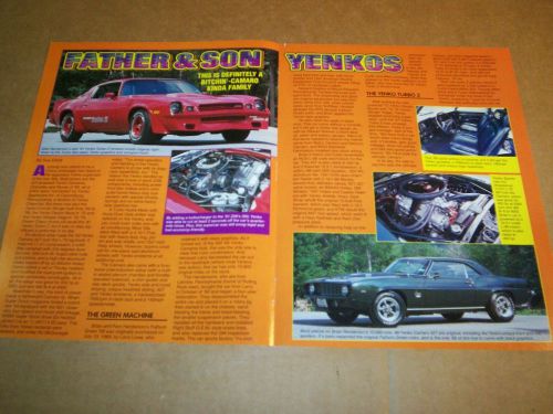 69 81 1969 1981 chevrolet yenko 427 camaro z28 turbo z magazine article