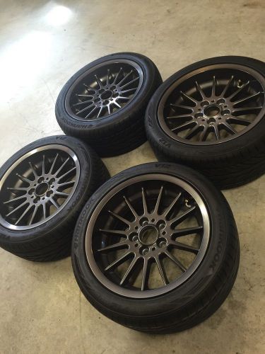 Refinished set of 4 bmw style 32 oem wheels rims with new hancook tires