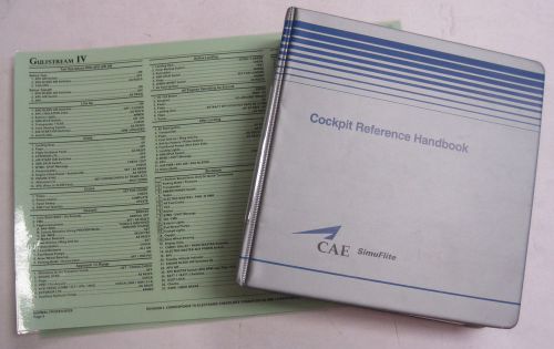 Gulfstream iv cockpit reference hand book original cr simuflite &amp; 2 checklists