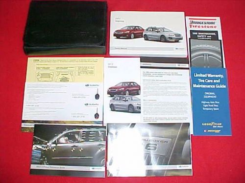 2012 original subaru impreza sedan hatchback owners manual service 12 w/ case