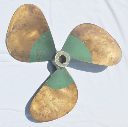 Michigan dyna-jet brass ship propeller, 23 lh 25, 1 ½” bore,  9-77, as is