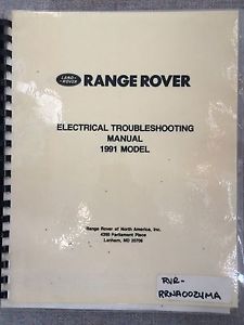 1991 land rover range rover electrical troubleshooting manual rv-rrna0024ma