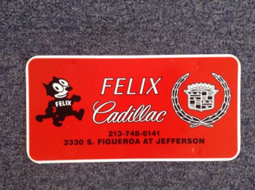 Felix chevrolet cadillac license plate insert classic hot rod rat rod lowrider