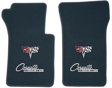 Corvette 63-67 c2 embroidered double logo floor mats