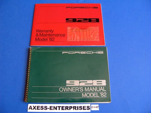 82 - 1982 porsche 928 owners drivers manual + maintenance &amp; warranty book # g147