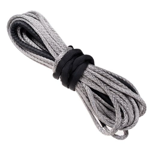 3/16&#034; x 50&#039; synthetic fiber winch rope cable 6400 lbs recovery utv atv universal