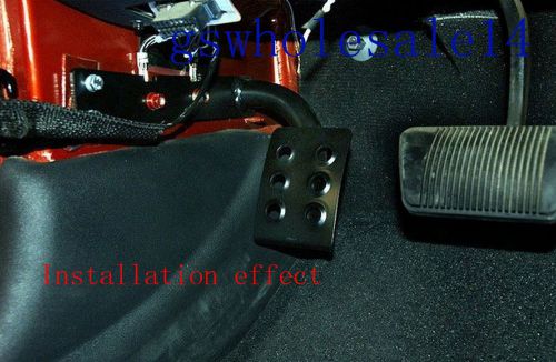 Black metal dead pedal left side foot rest for 08-16 jeep wrangler jk sahara a/t