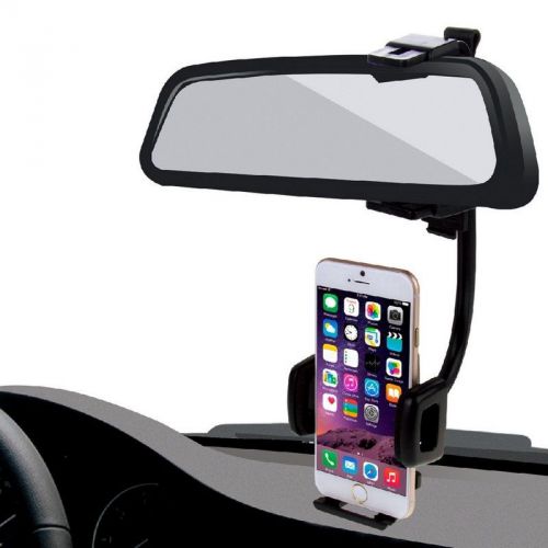 Haweel 2 in 1 universal car rear view mirror stand mobile phone mount holder