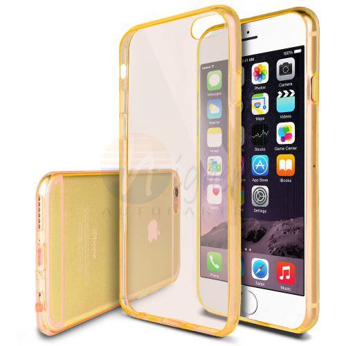 Transparent crystal clear soft tpu case skin cover for iphones 6 plus 5.5&#034; gold