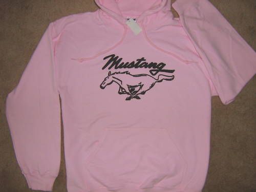 Mustang hoodie in pink~ladies-womens~ - med or lg
