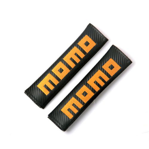 Carbon design momo style ferrari alfa romeo fiat seat belt shoulder pads cushion