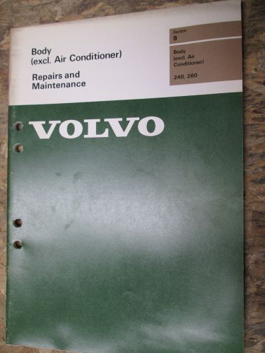 1976 volvo 240 260 body components factory service manual repair shop