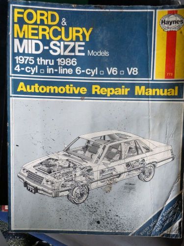 Haynes ford taurus &amp; mercury sable automotive repair manual 1986 thru 1992