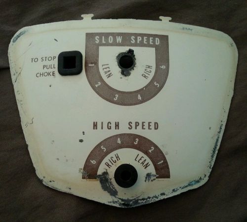 Control panel front plate 1950&#039;s johnson seahorse 10 hp motor