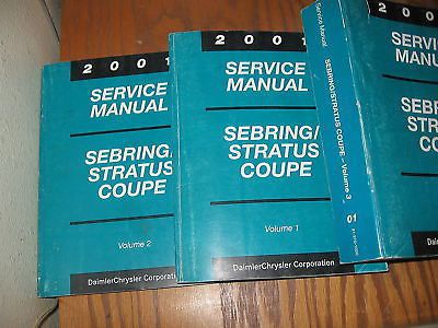 2001 chrysler sebring dodge stratus coupe factory shop service manual