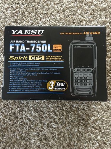Yaesu fta-750l vhf transceiver for air band gps/vor/ils