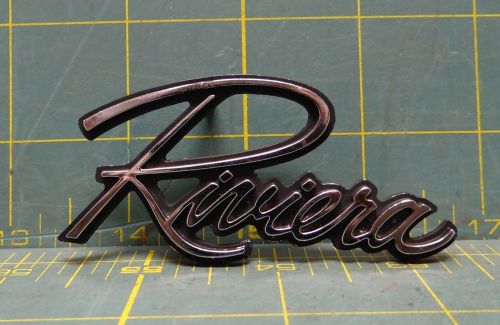 Buick riviera script emblem nameplate badge 87-91136