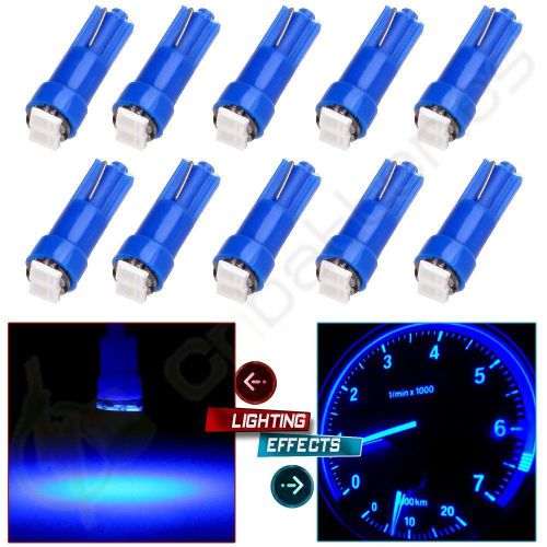 10x blue t5 2835 2smd led bulbs for dashboard gauge light 70 73 74 2721 17 37