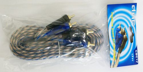High quality 17 ft rca car/ amp/ stereo/ home audio rca cable - ships today!