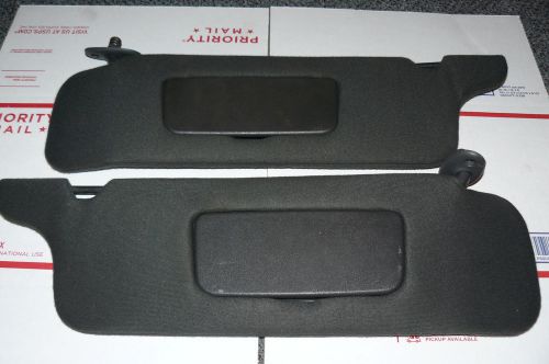 94-04 ford mustang coupe sun visor set pair left right driver passenger charcoal