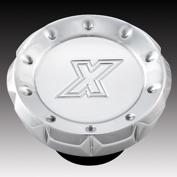 Xtreme machine v cut dummy fuel cap gas cap chrome for harley  
