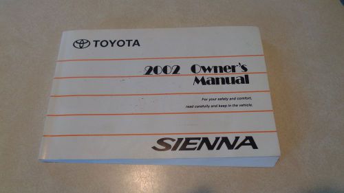 2002 toyota sienna owners manual