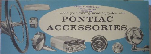 Nos 1958 pontiac options accessories dealership sales brochure