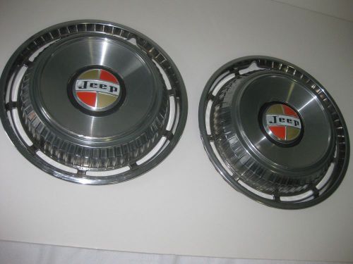 1969 1960s 1970s jeep hubcaps rare full caps good customs hotrods (2) car art