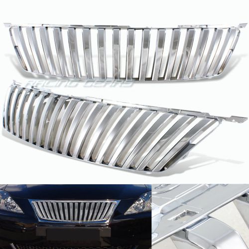 For 06-08 lexus is250 is350 abs plastic front hood chrome vertical grille grill