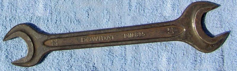 Vintage dowidat metric double end wrench ,  22/27 mm