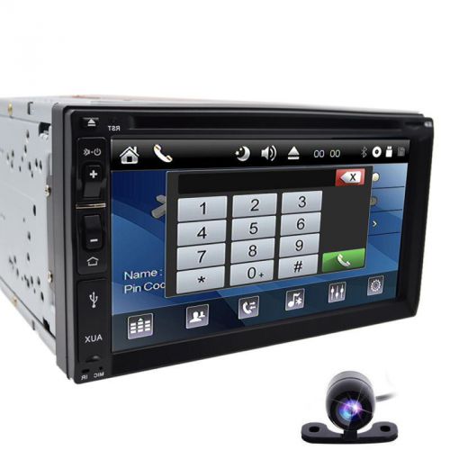 Hd 7&#034; indash double 2 din car dvd player none-gps stereo bluetooth usb/tv+camera