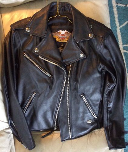 Genuine harley-davidson women&#039;s leather jacket size xs (ca 03402)