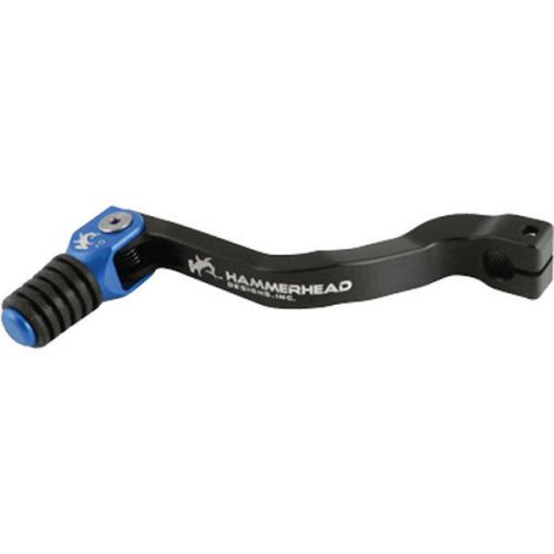 Black/blue hammerhead designs billet aluminum shift lever with rubber tip - yz25