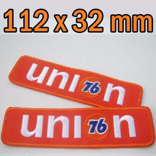 1 x union 76 advertising iron on patch nascar racing porsche ford bmw chevrolet