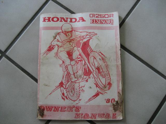 1980 honda cr250r original   owners manual