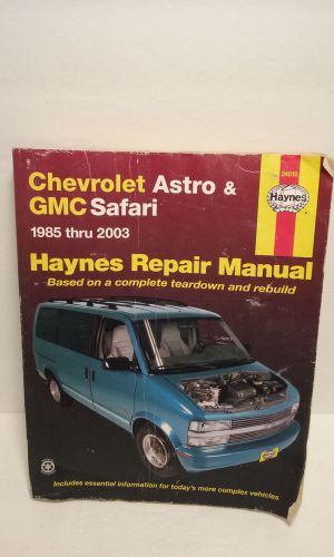 Chevrolet astro gmc safari van haynes repair manual 85-2003