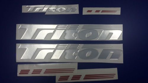 Triton boat emblem 20&#034; epoxy stickers resistant to mechanical shocks vinyl