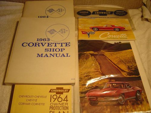 1964 corvette original, owner&#039;s manual,protection plan. shop manuals,more.......