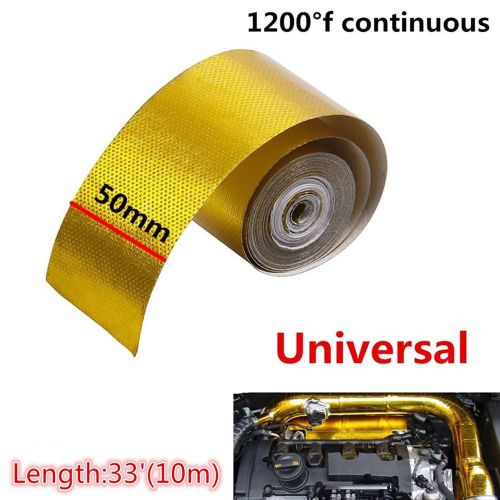 Gold 5m roll self adhesive reflective high temperature heat shield wrap tape