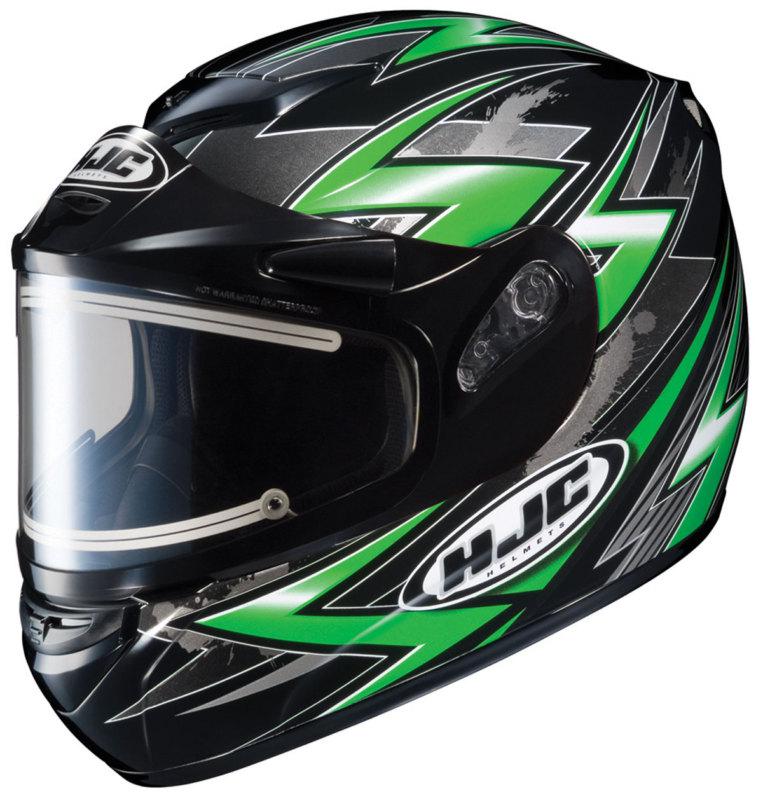 Hjc cs-r2 snow helmet thunder electric shield green black xsmall